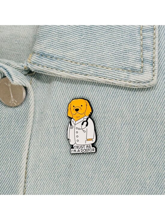 Unbranded Other - ☀️TRUST ME I'M A DOGTOR Enamel Pin Dog Doctor Cute Cartoon Brooch medical badges